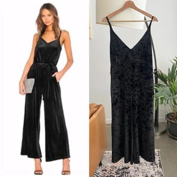 Frank & Oak Velvet Wide Leg Jumpsuit - Picture 2 of 6